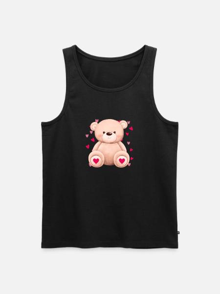Cute cuddly bear - Men's Premium Organic Tank Top - black
