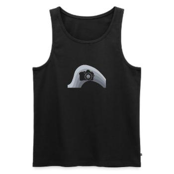 Fotografie Fotoshooting Fotografieren - Männer Premium Bio Tank Top - Schwarz - Vorne - Michal (187cm)