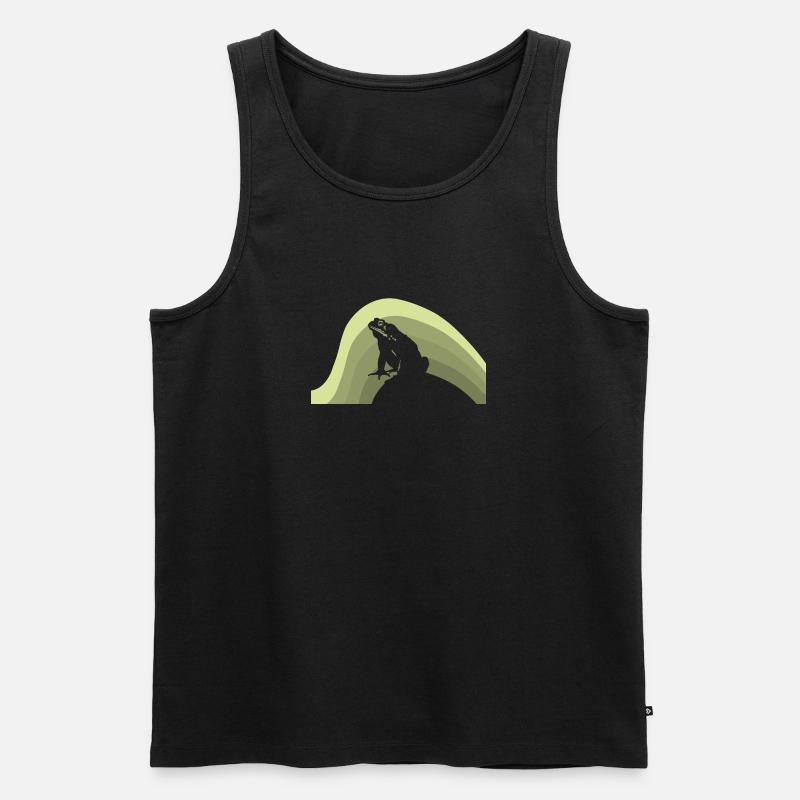 Frosch Quark - Männer Premium Bio Tank Top - Schwarz