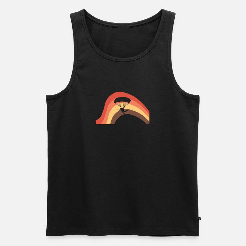 Skydiving Luft - Männer Premium Bio Tank Top - Schwarz