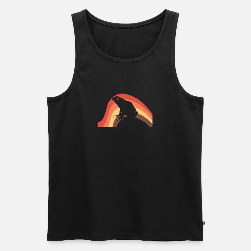 Frosch Teich - Männer Premium Bio Tank Top - Schwarz