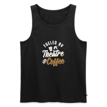 Kaffee Theater - Männer Premium Bio Tank Top - Schwarz - Vorne - Michal (187cm)