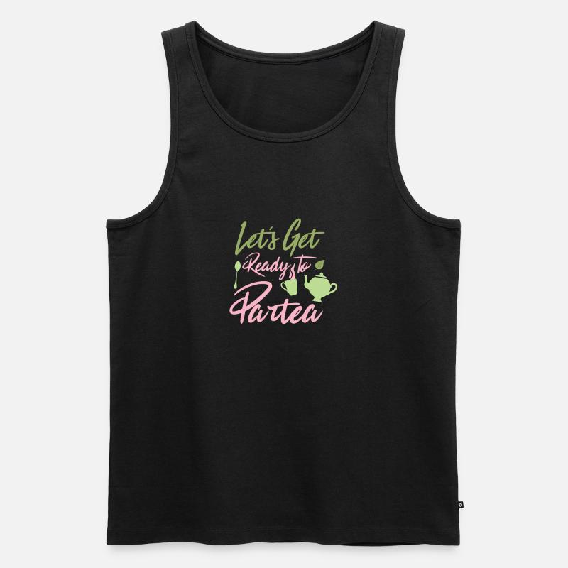 Let's get ready to par-tea - Männer Premium Bio Tank Top - Schwarz