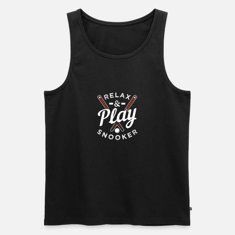 Relax & Play Snooker - Männer Premium Bio Tank Top - Schwarz