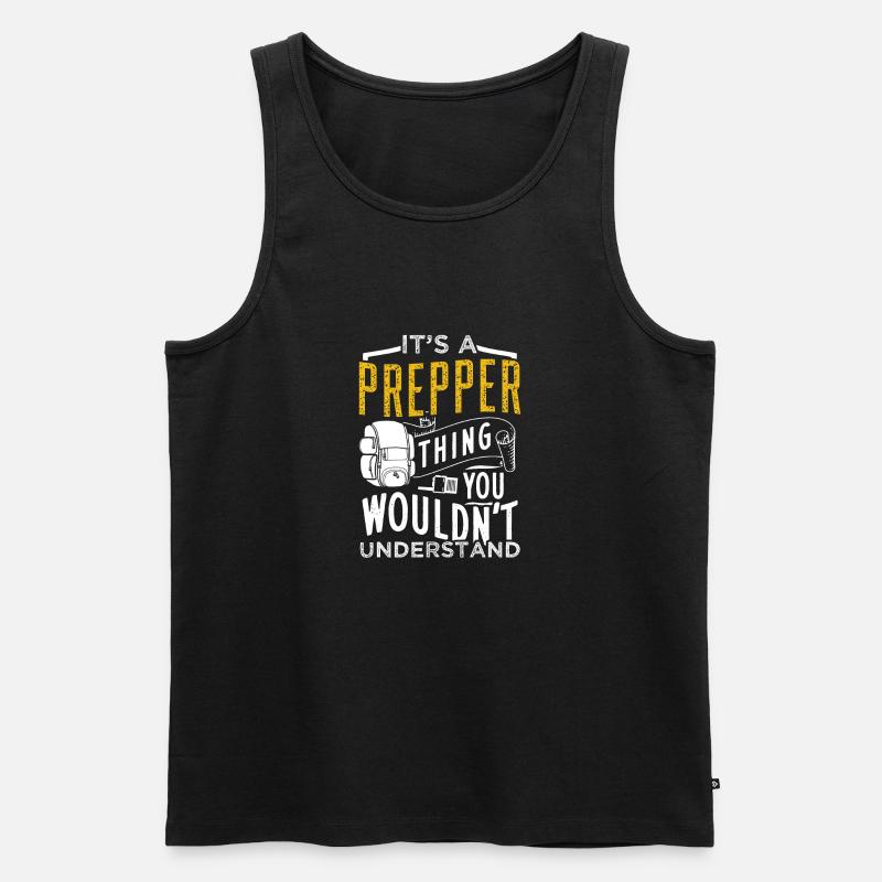 Prepping Prepper - Männer Premium Bio Tank Top - Schwarz