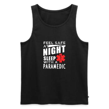 Ambulanciers paramédicaux - Débardeur bio Premium Homme - noir - Devant - Michal (187cm)