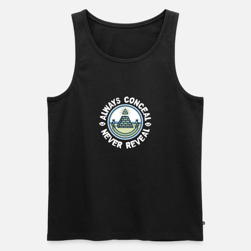Freimaurer Verschweigen - Männer Premium Bio Tank Top - Schwarz