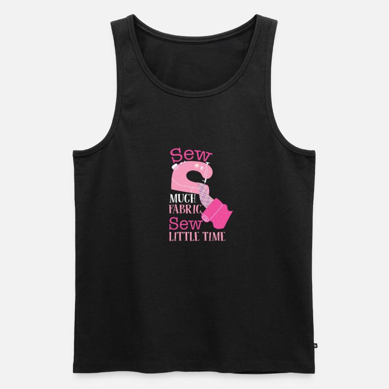 Nähen Stoff - Männer Premium Bio Tank Top - Schwarz