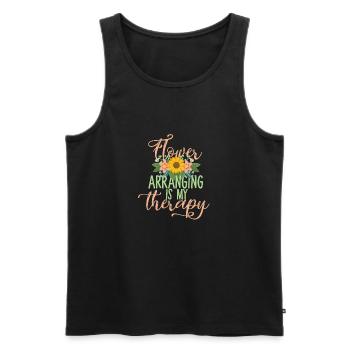 Florist Therapy Florist - Men's Premium Organic Tank Top - black - Front - Michal (187cm)