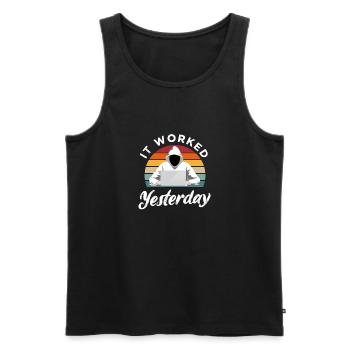 Programmierer Retro Geschenkidee - Männer Premium Bio Tank Top - Schwarz - Vorne - AI Model Male 178 light (178cm)