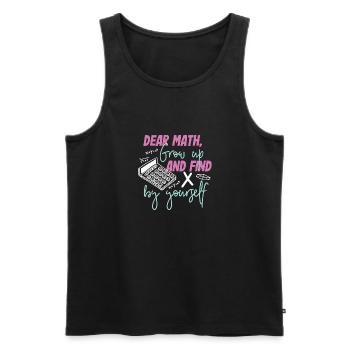 Math math gift girl - Men's Premium Organic Tank Top - black - Front - AI Model Male 178 light (178cm)