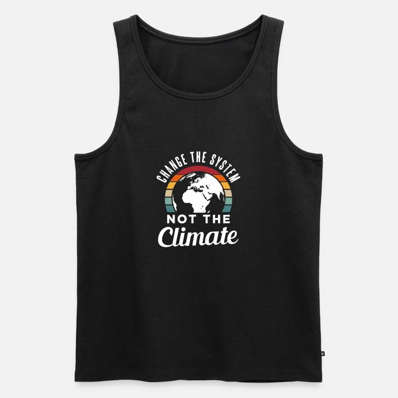 Umweltschutz Klimaschutz Geschenk - Männer Premium Bio Tank Top - Schwarz