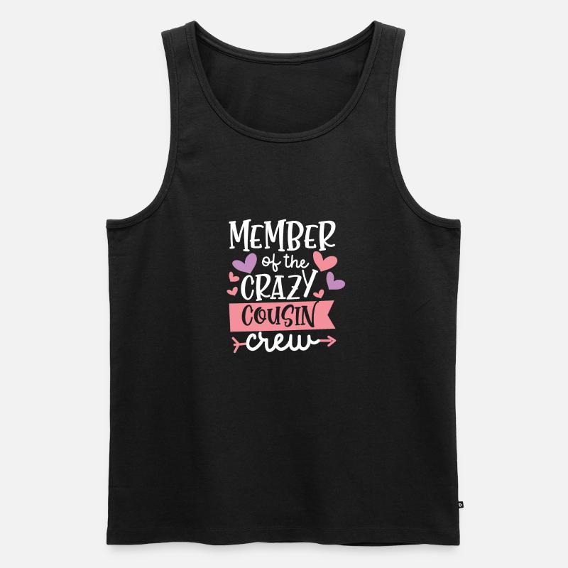 Crazy cousin gift idea - Men's Premium Organic Tank Top - black