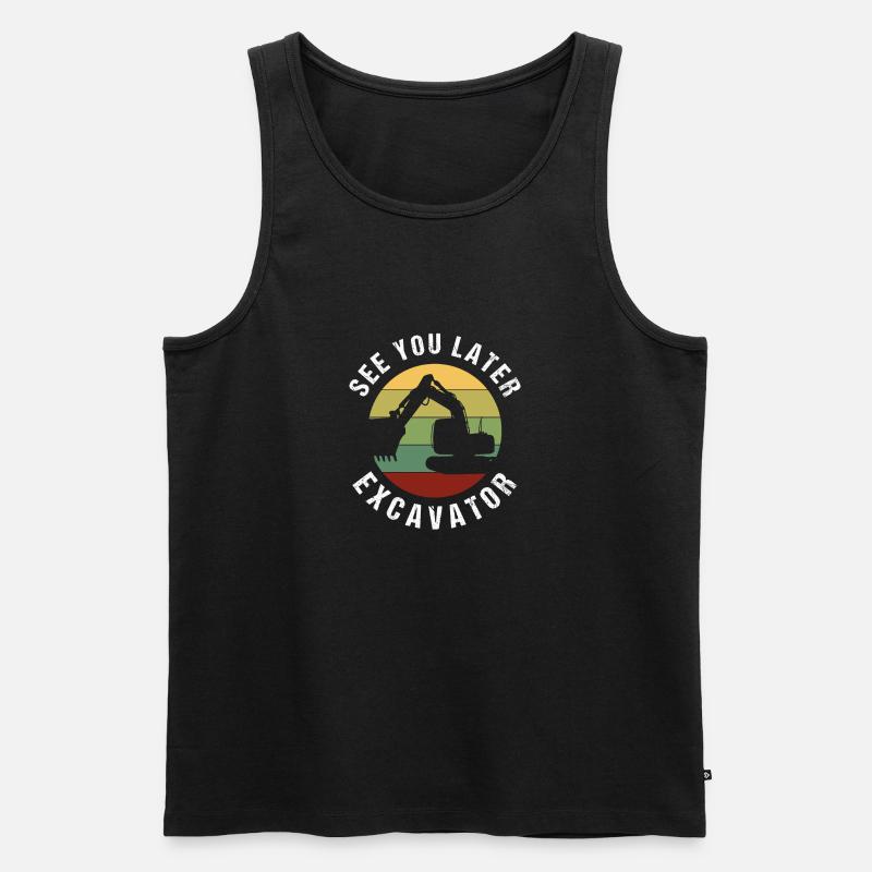 Bagger Baggerfahrer Geschenkidee - Männer Premium Bio Tank Top - Schwarz