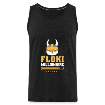 Crypto Floki Millionaire Conception de chargement - Débardeur bio Premium Homme - charbon - Devant - Alexander (188cm)