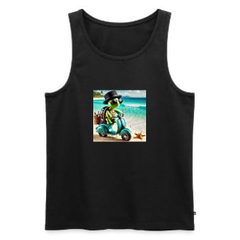 Beach villain - Men's Premium Organic Tank Top - black - Front - Michal (187cm)