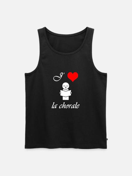 J'AIME LA CHORALE - Débardeur bio Premium Homme - noir