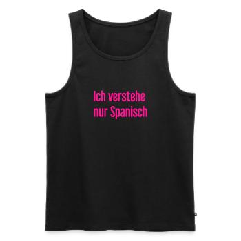 I only understand Spanish - Men's Premium Organic Tank Top - black - Front - Michal (187cm)