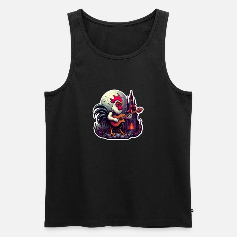 Rooster - Männer Premium Bio Tank Top - Schwarz