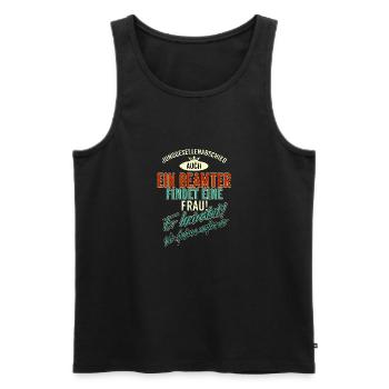 JGA Team - Beamter - Version Auch - petrol - - Männer Premium Bio Tank Top - Schwarz - Vorne - AI Model Male 178 light (178cm)