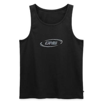 DNB Chrome - Men's Premium Organic Tank Top - black - Front - Michal (187cm)