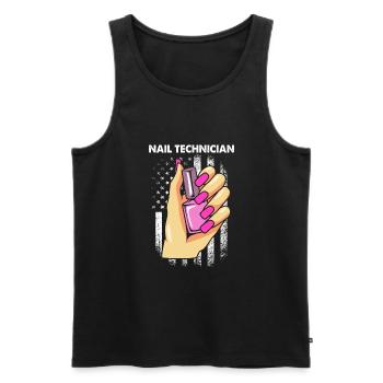 Nageldesignerin Nagel Kosmetik Kosmetikerin - Männer Premium Bio Tank Top - Schwarz - Vorne - Michal (187cm)