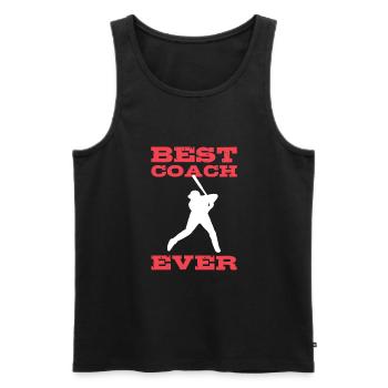 Softball Joueur Softball Entraîneur - Débardeur bio Premium Homme - noir - Devant - AI Model Male 178 light (178cm)