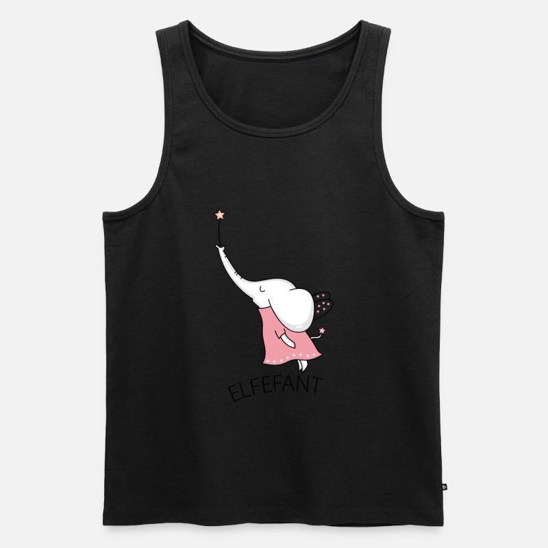 Elfe und Elefant - Männer Premium Bio Tank Top - undefined
