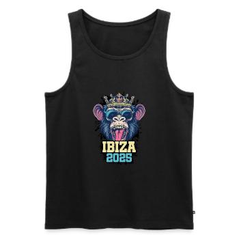 Ibiza 2025 Singe - Débardeur bio Premium Homme - noir - Devant - AI Model Male 178 light (178cm)