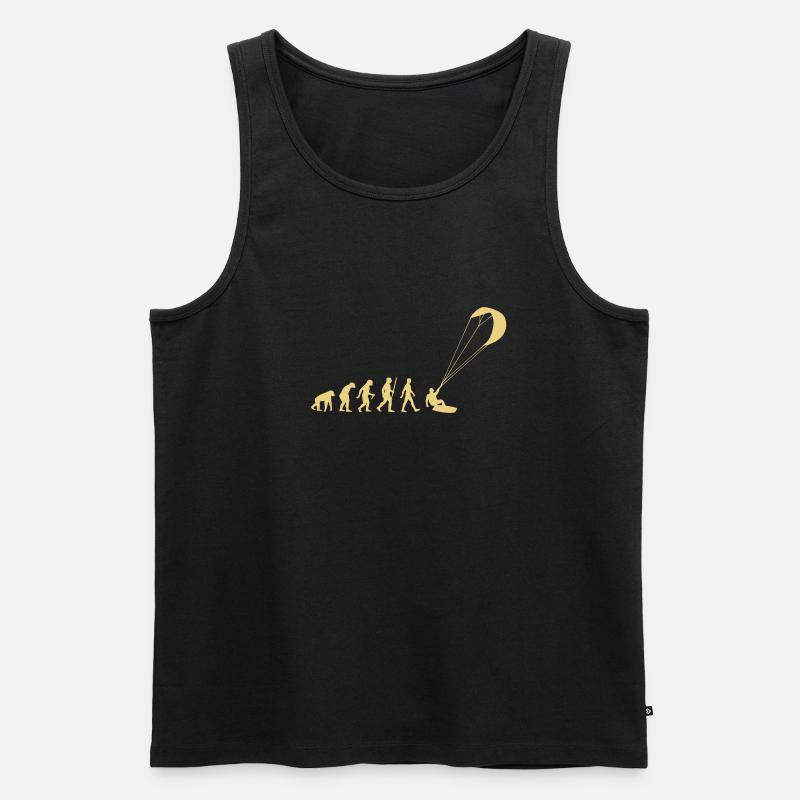Evolution kite-surf - Männer Premium Bio Tank Top - Schwarz