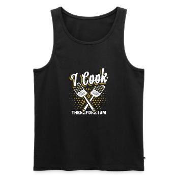 Cooking gift chef - Men's Premium Organic Tank Top - black - Front - Michal (187cm)