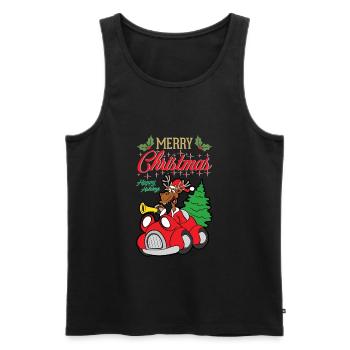 Noël - Débardeur bio Premium Homme - noir - Devant - Michal (187cm)
