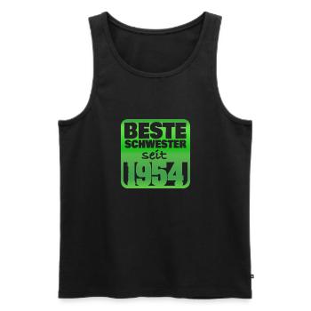 Sister 1954 - Men's Premium Organic Tank Top - black - Front - AI Model Male 178 light (178cm)
