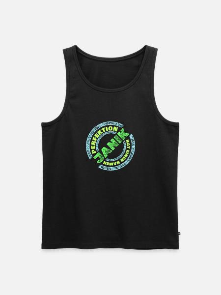 Janik Janik - Männer Premium Bio Tank Top - Schwarz