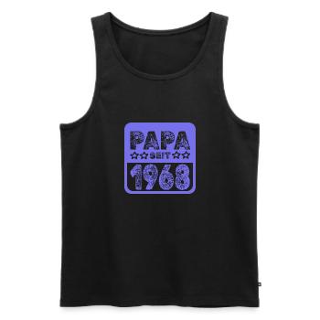 since 1968 - Men's Premium Organic Tank Top - black - Front - Michal (187cm)