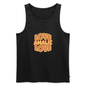 Cadeau pour Amalie - Débardeur bio Premium Homme - noir - Devant - Michal (187cm)