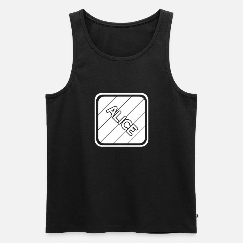 Alice als Mädchenname - Männer Premium Bio Tank Top - Schwarz