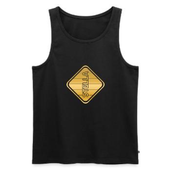 Gift for Stella - Men's Premium Organic Tank Top - black - Front - AI Model Male 178 light (178cm)