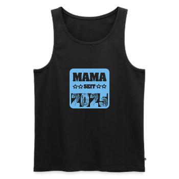 2025 - Männer Premium Bio Tank Top - Schwarz - Vorne - AI Model Male 178 light (178cm)
