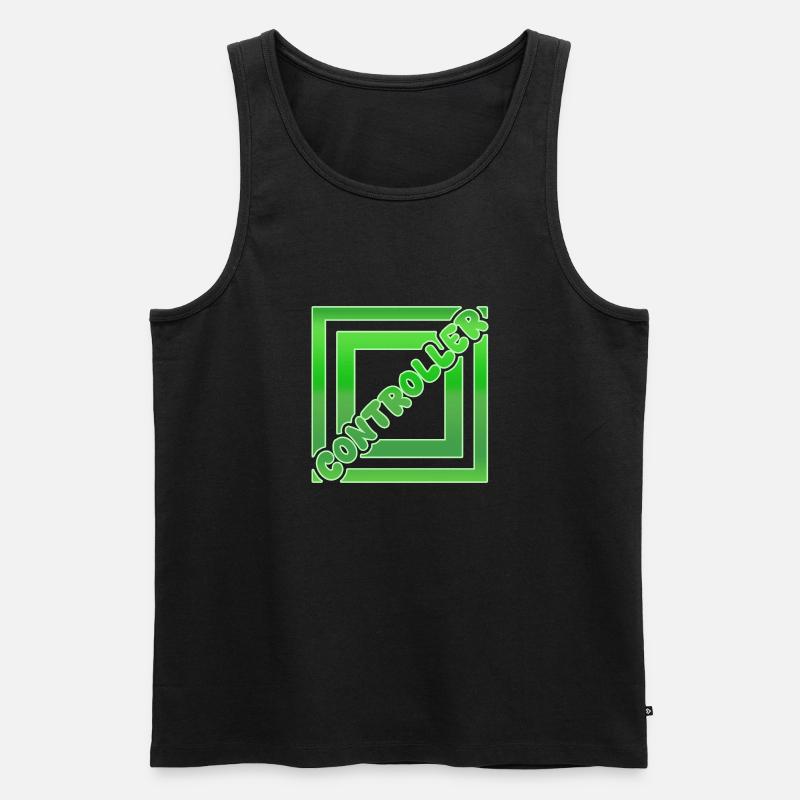 Controller - Männer Premium Bio Tank Top - Schwarz