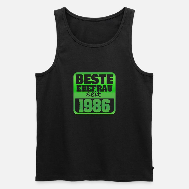 Ehefrau 1986 - Männer Premium Bio Tank Top - Schwarz