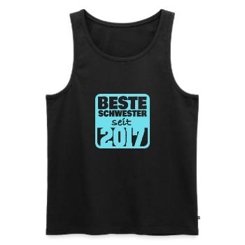 Siblings 2017 - Men's Premium Organic Tank Top - black - Front - AI Model Male 178 light (178cm)