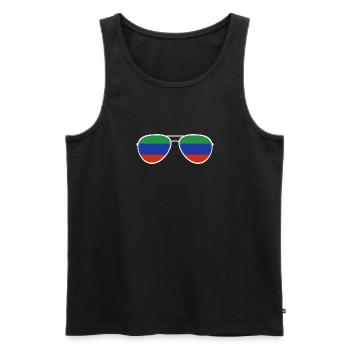 Daghestan Daghestan Daghestan Drapeau Lunettes de soleil - Débardeur bio Premium Homme - noir - Devant - Michal (187cm)