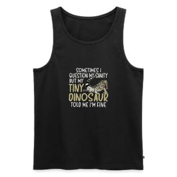 Tegu Eidechse Reptil Herpetologe - Männer Premium Bio Tank Top - Schwarz - Vorne - AI Model Male 178 light (178cm)
