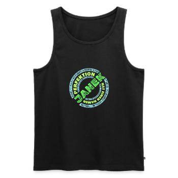 Geschenk für Janek - Männer Premium Bio Tank Top - Schwarz - Vorne - Michal (187cm)