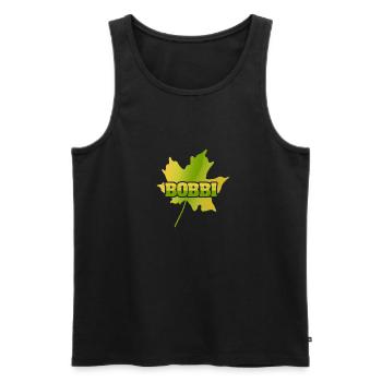 Maple leaf Bobbi - Men's Premium Organic Tank Top - black - Front - AI Model Male 178 light (178cm)
