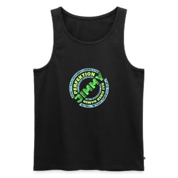 Perfektion Perfekt Jimmy - Männer Premium Bio Tank Top - Schwarz - Vorne - AI Model Male 178 light (178cm)