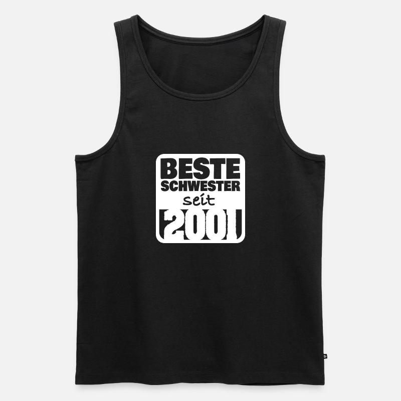 Geschwister 2001 - Männer Premium Bio Tank Top - Schwarz