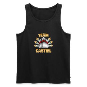 Geschenk für Castiel - Männer Premium Bio Tank Top - Schwarz - Vorne - AI Model Male 178 light (178cm)