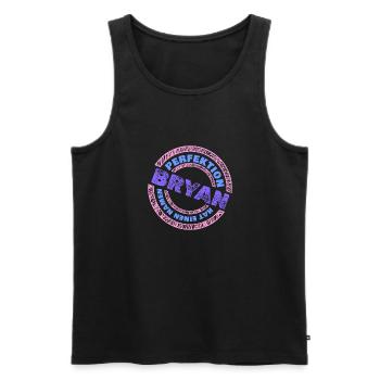 Perfektion Bryan - Männer Premium Bio Tank Top - Schwarz - Vorne - AI Model Male 178 light (178cm)